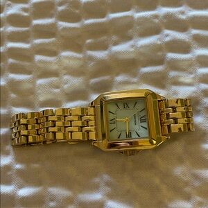 Gold Square Face Watch